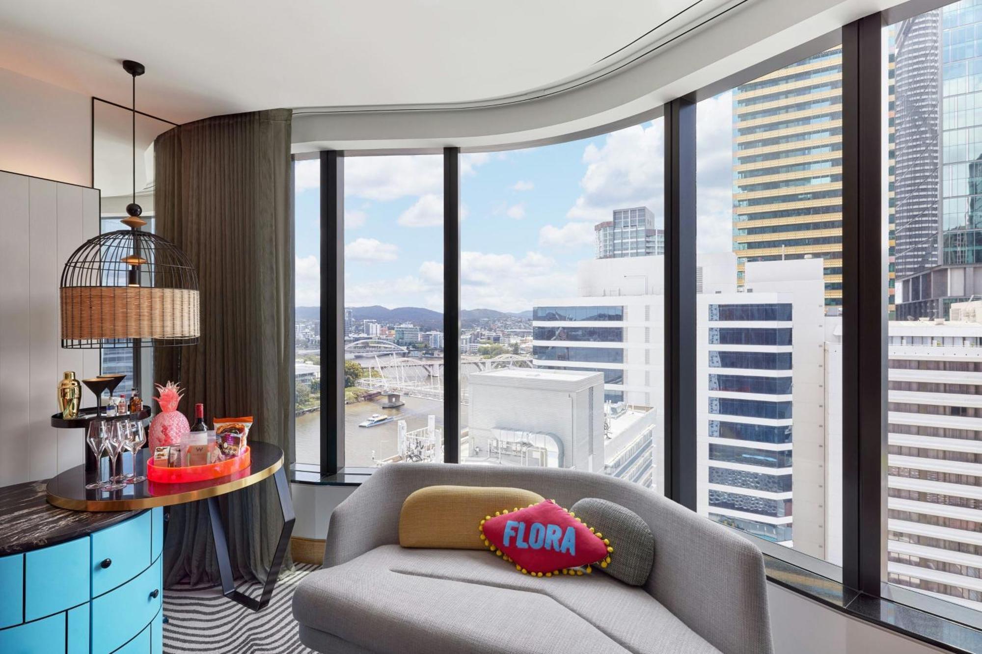 W Brisbane Hotel Bagian luar foto A view of the living room in a typical apartment at Flora